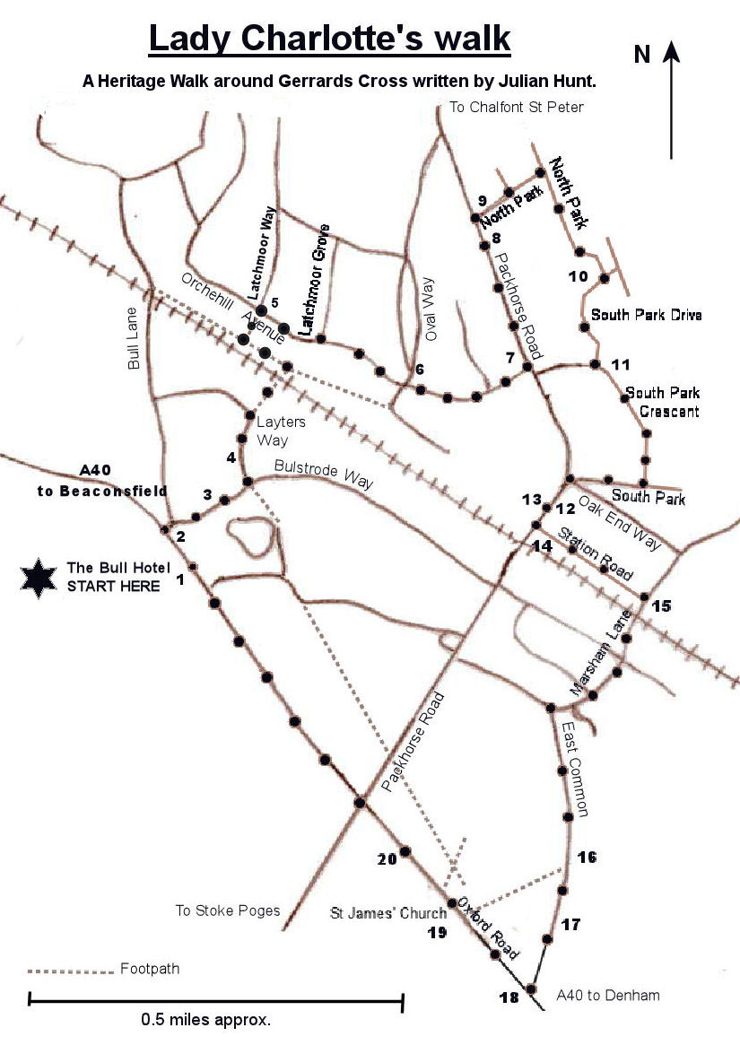 map of Lady Charlotte's Walk